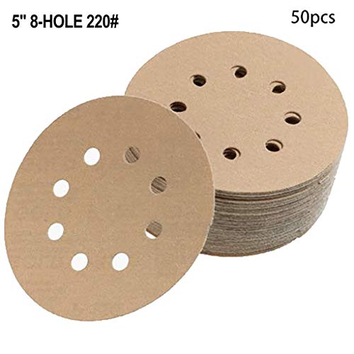Preisvergleich Produktbild JiaMeng- Schleifpapier Schleifblatt für Exzenterschleifer Holz und Farbeschleifscheiben Ø exzenterschleifer 50pcs, 5 inches