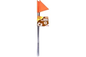 DEFENDERS The Big Cheese Hi-Vis Mole Trap Marker -5-Pack. Stainless Steel Spike with UV Light Resistant Plastic Flag, Helps Prevent Damage to Mowers and Garden Equipment, Silver/Orange