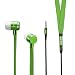 Produktbild Premium Kopfhörer im Schnürsenkel Design in Ear Kopfhörer mit Mikrofon 3,5mm Klinke für Apple IOS, Android usw. In Grün