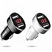 Produktbild Universal-Dual-USB-Autoladegerät mit Metall-Autoadapter-LED-Anzeige 2.1A / 5V für iPhone X / 8/7 / Plus, Galaxy S8 / S7 / Edge, Hinweis 5/4,White