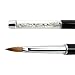 TP Clear Rhinestone Kolinsky Acrylic Brush Acrylic Metal Handle Nail Art Design Paint Pen Manicure Tool for Nails Sculpting (Size 10)