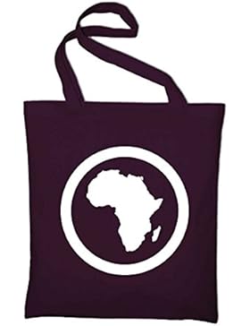 Afrika Kontinent Jutebeutel, Beutel, Stoffbeutel, Baumwolltasche