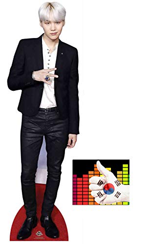 Fan Pack - Suga (Min Yoon gi) Bangtan Boys Mini Cardboard Cutout / Standup with 20cm x 25cm Star Photo