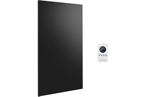 Hocosyme Chauffage infrarouge avec thermostat 580 watts, 1 à 3 minutes à une température de fonctionnement jusqu'à 120 degrés - Peut être monté au mur, au plafond - TÜV