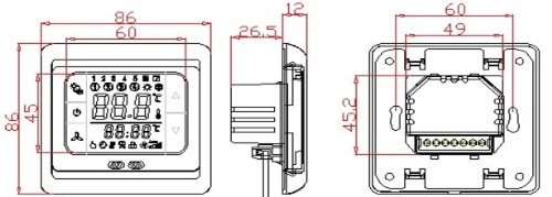SM-PC®, Raumthermostat Thermostat programmierbar Touchscreen #832 Digital weisse Hintergrundbeleuchtung - 2