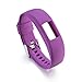 Produktbild IGEMY Große Größe Glatte Oberfläche Silikon Ersatz WristStrap Einstellbare Bänder für Garmin vivofit 4, 230mm (Lila)