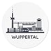 Produktbild Merchandise for Fans Wuppertal Nordrhein-Westfalen Silhouette, Mauspad rund aus Textil 20cm, Rutschfester Kautschukrücken, für alle Maustypen