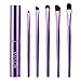 ACEVIVI 5 pcs Romantic Purple High Quality Eye Makeup Brush Face Brush with Shinning Purple Cylinder Case