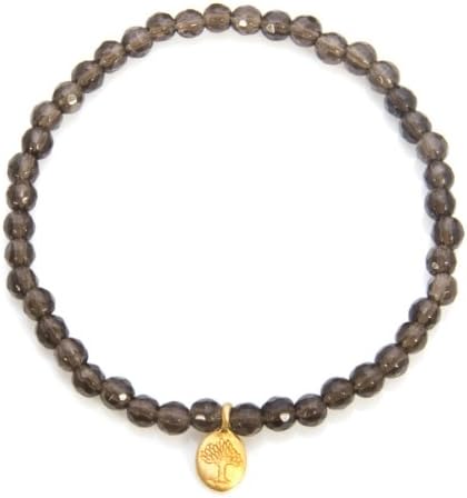 Satya Gold Smokey Topaz Tree of Life Acceptance Bracelet