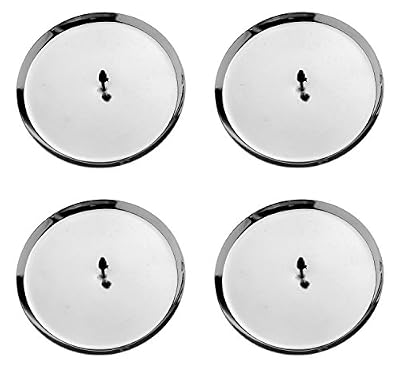 Glorex GmbH 6 7021 401 Bougeoir Diamètre 10 cm, Lot de 4, Argent