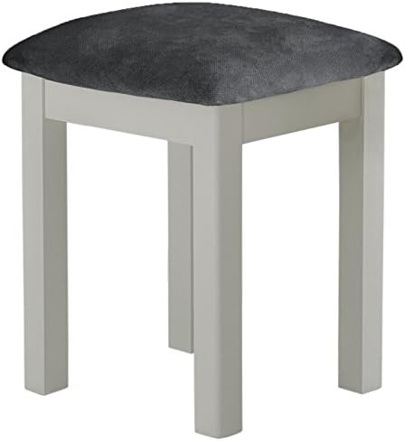 Tacoma Grey Painted Bedroom Furniture Dressing Table Stool Seat
