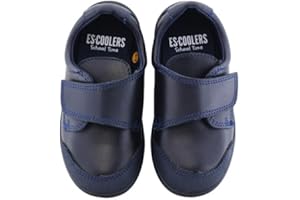 escoolers Zapato Colegial Unisex Fabricados en Piel - Muy Cómodos de Fácil Apertura con Velcro - Made in Spain.