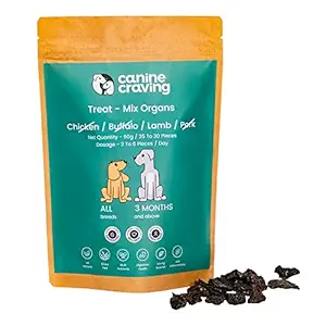 Canine Craving Dehydrated Herb Grass-fed Lamb Mix Organs Dog Treat