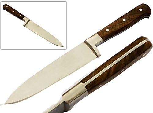 HANDMADE JAPANESE STEEL FULL TANG 30CM ONE PIECE FORGING KITCHEN CHEF KNIFE WITH WALNUT WOOD HANDLE (BDM-1036)