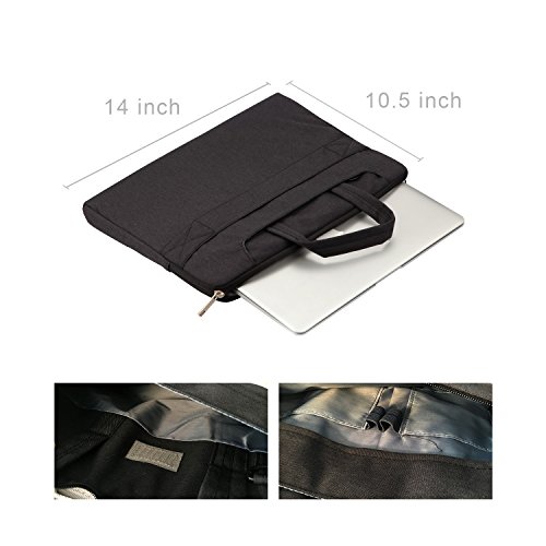 Vanwalk 15,4-Zoll-Laptop Staubdicht Waterproof Oxford Aktentasche Schultertasche Tasche Hülle Laptop / Tablet / Notebook / Macbook Pro / Air (15.4Zoll, Schwarz) - 4