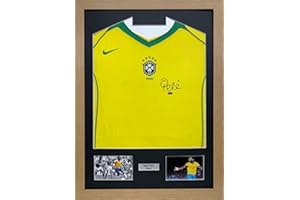 KWIK PICTURE FRAMING LTD Football Shirt Framing, Cricket shirt, Rugby Shirt, Size 30” x 22”| Black Mount - Oak Frame