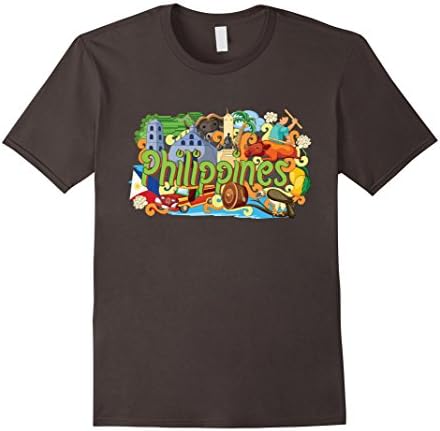 Men's Philippines T-Shirt Traveling to Philippines Tee Large Asphalt
