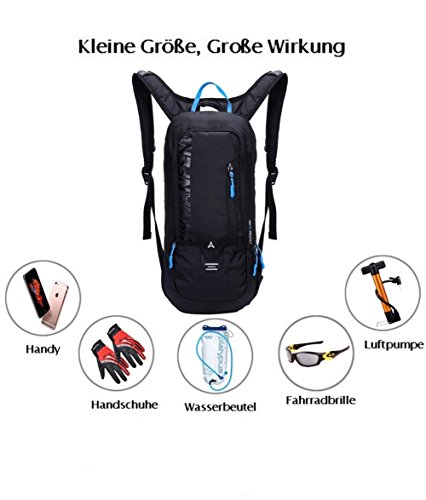 10L Kleiner Fahrradrucksack Trinkrucksack Wasserdicht Rucksäcke Reisetasche für Wandern, Klettern, Fahrradfahren, Fahrradrucksack. sowie Laufsport oder Camping Outdoor Sportrucksack Ultraleicht Fahrrad Rücksack von BLF - 7