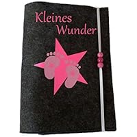 Mutterpashülle aus Filz Stern mit füssen pink/rosa