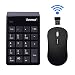 Produktbild Mini Tastatur und Maus, drahtlose Tastatur und optische Maus Combos 2.4 G Mini USB 19 Tasten Pad Ziffernblock für Office Laptop Desktop PC, Power Save (black)