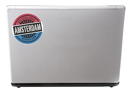2 x Amsterdam Niederlande Vinyl Aufkleber Aufkleber Laptop Reise Gepäck Auto Ipad Schild Fun # 6724 – 10cm/100mm Wide - 2