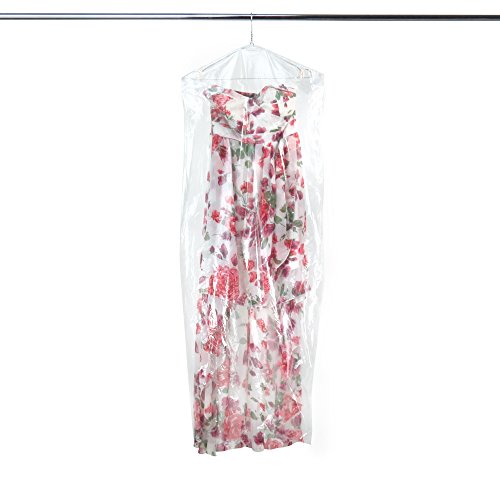 HANGERWORLD 50 Custodie Proteggi Abiti 137cm in Polietilene Trasparente Antipolvere Spessore 0,020mm