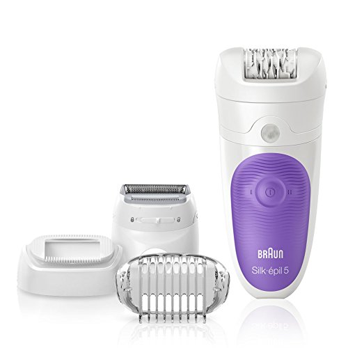 Braun Silk-épil 5 5-Epilierer 5-541, mit Trimmer-, Rasier- und Massageaufsatz, lila - 6