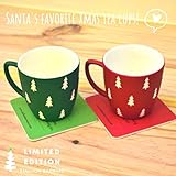 STALLION BARWARE Plastic Christmas Unbreakable Tea Cups (Red and Green, 150 ml) Set of 2