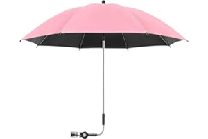 Luckxing Paraguas para Cochecito Sombrilla Y Paraguas para Carros Y Bebé Toldo Protección Solar para Bicicletas Y Cochecitos Protección UV50+,Impermeable