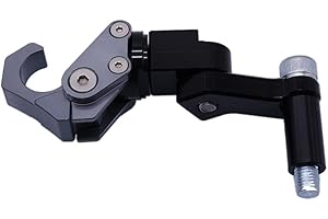 HEIGOAL Für Honda Forza 125 250 300 750 Motorradhaken Aufbewahrung Helmhalter Gepäcktasche Flaschenhaken Aufhänger Hängetasche Krallenhalter (dunkelgrau)