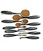 Professional Cosmetic Black 10 Pcs Make Up Foundation Blusher Brush Set