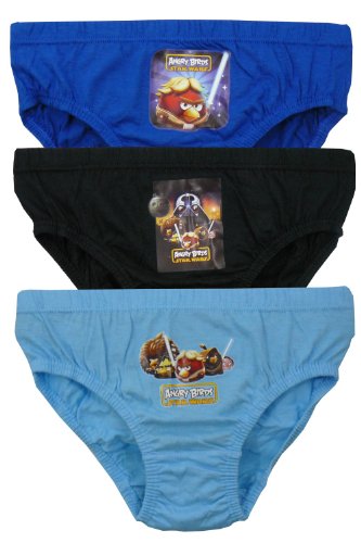Star Wars Angry Birds 3 Pack Boys Pants / Briefs - 7-8 Years