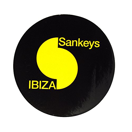 Sankeys Ibiza Pegatina Grande Negra con Logo - Negro Talla nica