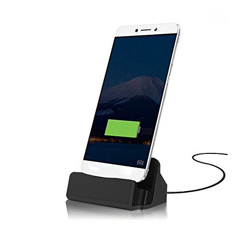 Fone-Case Black Desktop-Typ-C Daten Sync Aufladen Dock Station Cradle Ladegerät Stand Mount für BlackBerry KeyOne