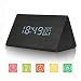 Produktbild Holz LED Wecker, Digital Wecker mit 3 Einstellbare Helligkeit und Sprachsteuerung Uhrzeit/Datum/Woche/Temperatur anzeigen für Zuhause Schlafzimmer Office Kids Teens(Schwarz)