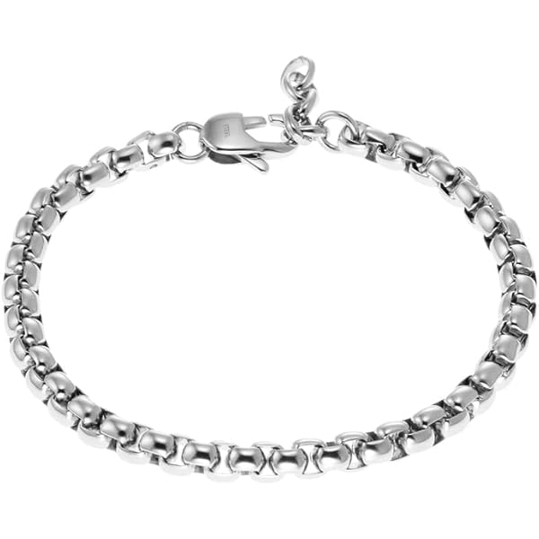 Gerecycled stalen herenarmband plaat zirkonia zwart antique | -NL
