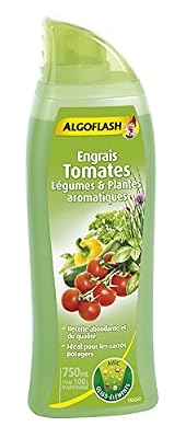 ALGOFLASH Engrais Tomates et Légumes, Jusqu'à 100 L, Bouchon doseur inclus, 750 ml, ALIPOT750