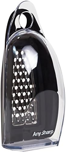 AnySharpASMGBLK 3-in-1 Box Grater, Inoxidable, Black