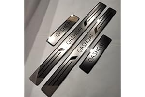 ENFILY 4 piastre di protezione per soglia per auto, per Nissan QASHQAI 2016-2022, in acciaio inox, accessori auto, protezione per soglia, pedale, adesivo antiscivolo