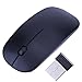 Produktbild prettygood7 Maus Mäuse 2.4GHz 1.000DPI ultradünne 3-Tasten Wireless Photoelektrische Maus (Schwarz) Für PC Laptop iMac MacBook Microsoft Pro, Office Home Hohe Präzision Ergonomisches Design