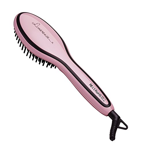 Limerence Haarglätter Bürste 2-in-1, einstellbare Temperatur, Auto-Lock, Verbrühschutz (Roségold) - 8