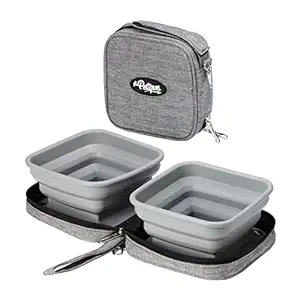 Petique Portabowl Water and Food Bowl (Grey)