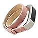 Produktbild Hunpta Double Tour Leder Uhrenarmband Armband Compatible für Fitbit Alta HR (Rosa)