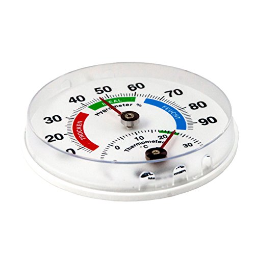Bimetall Kombi Thermometer / Hygrometer Analog . Thermohygrometer / Luftfeuchtemessung . - 2