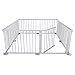 Baby Vivo large 8 side wooden baby playpen with door new grey - not foldable