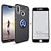 Produktbild SHYHONG Kompatibel Huawei P20 lite Hülle+5D gehärtetem Glas Soft Silikon TPU Handyhülle mit 360°drehbarer Fingerhalter und Magnetic Metall Blech Anti-Shock Bumper Cover(Blau+Schwarz)