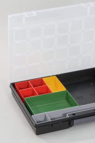 Sortimentskasten, EuroPlus Flex 37-1, schwarz, PP, leer, mit 3-tlg. Einsatz - 2