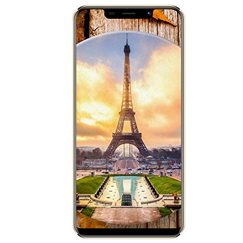 Smartphone Libres 32GB ROM 3GB RAM Android 7 Quad Core Ofertas del Dia Face ID V mobile XS Pro Moviles Libres 5.85''HD+ 19:9 3G+ Dual Cámara 13MP 5MP Batería 3800mAh (Oro)