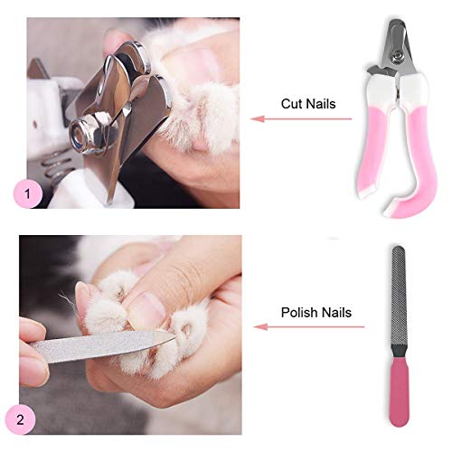 JJA BROS, tagliaunghie per Animali Domestici, Taglia Grande per Cani, Gatti, Conigli, Piccoli Animali (Rosa)
