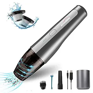 Car Vacuum Cleaner - AUTOOMMO 5000PA Cordless Handheld Vacuum Cleaner 70W Portable Mini Car Vacuum Cleaner with Rechargeable 2x2000mAh Battery for Car Home Interior Cleaning